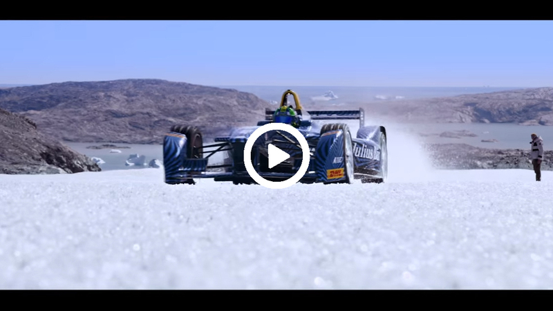 Formula E, di Grassi in azione sulla calotta glaciale artica [Video]