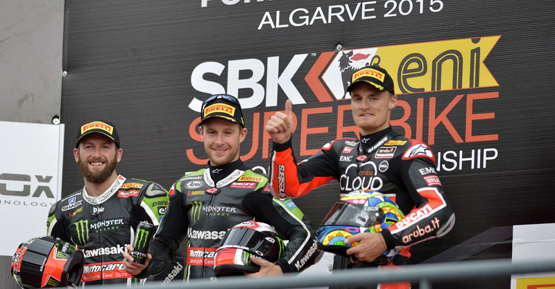 SBK 2015, Portimao. Rea vince sotto la pioggia in gara 1