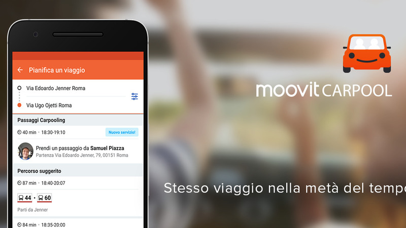 Moovit lancia Carpooling, per la condivisione intelligente dell&rsquo;auto