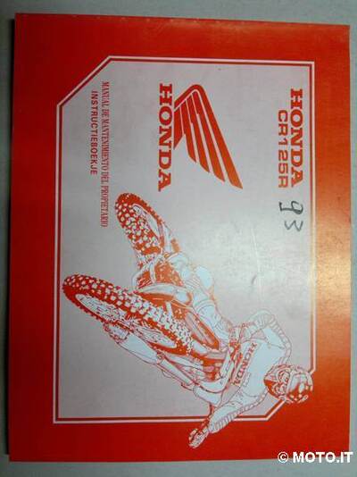 manuale officina honda cr 125 1993 originale cr 125