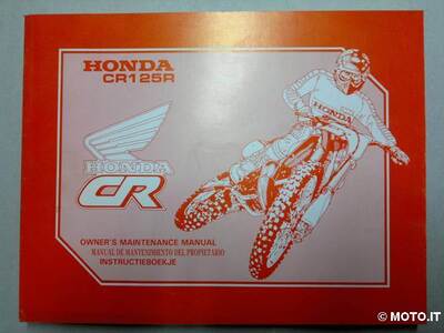 manuale officina honda cr 125 1990 originale cr 125