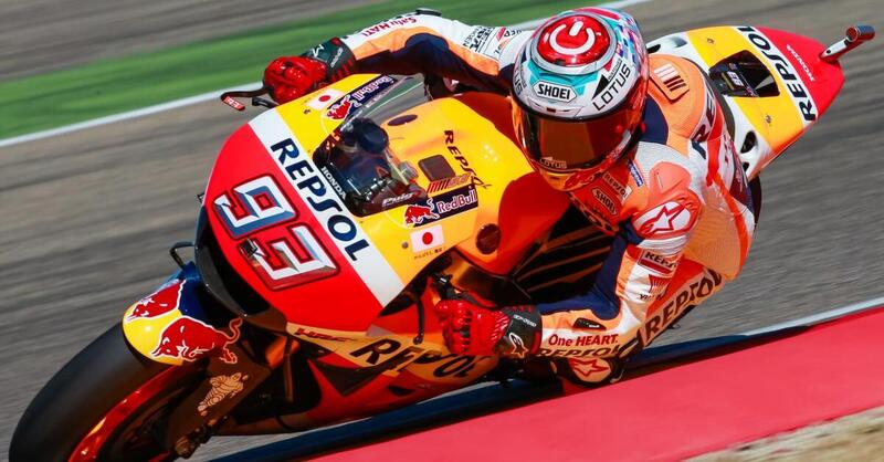 MotoGP Aragon. Marquez si aggiudica anche il warm up