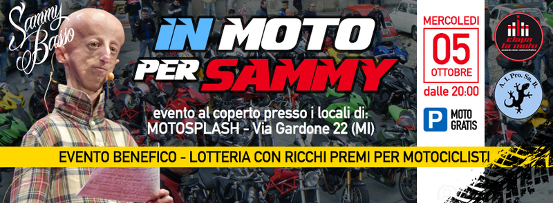 "In Moto Per Sammy", il 5 Ottobre da Ciapa la moto