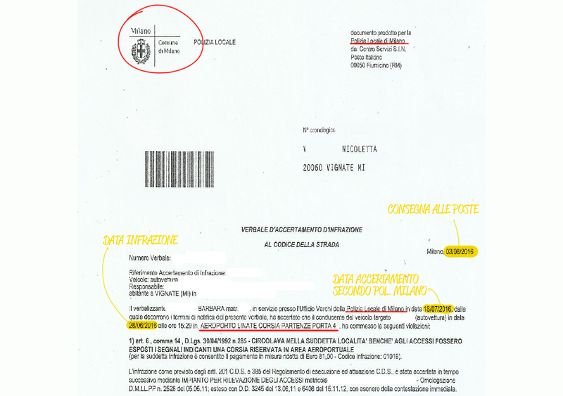 Verbale n. 4, si accerta che la violazione si &egrave; verificata genericamente nell&#039;aeroporto di Linate