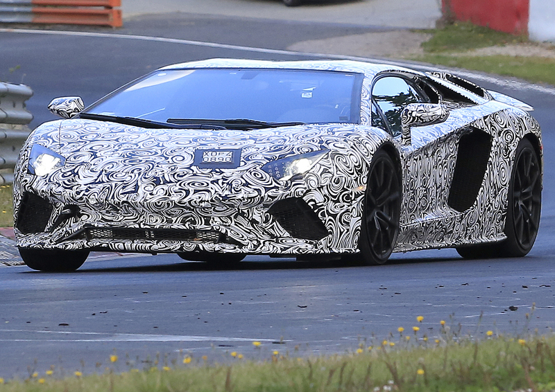 Lamborghini Aventador facelift 2017: nuove foto spia al N&uuml;rburgring