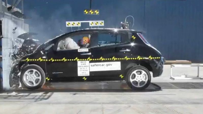 5 stelle NCAP nei test della NHTSA per Nissan Leaf