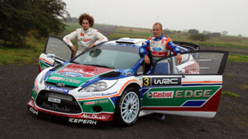 Marco Simoncelli prova la Ford Fiesta WRC 2011