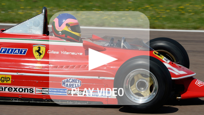 Jacques Villeneuve guida la 312 T4 in ricordo del padre Gilles