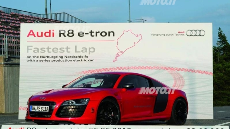 Audi R8 e-tron: gira in 8&rsquo;08&rsquo;&rsquo;099&rsquo;&rsquo;&rsquo; al &lsquo;Ring