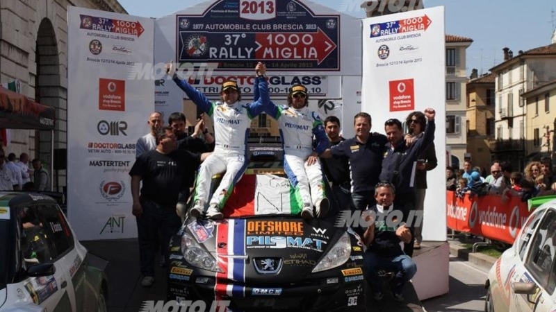 CIR 2013. 1000 Miglia. Vince Perico. Scandola secondo al termine di un Rally rocambolesco