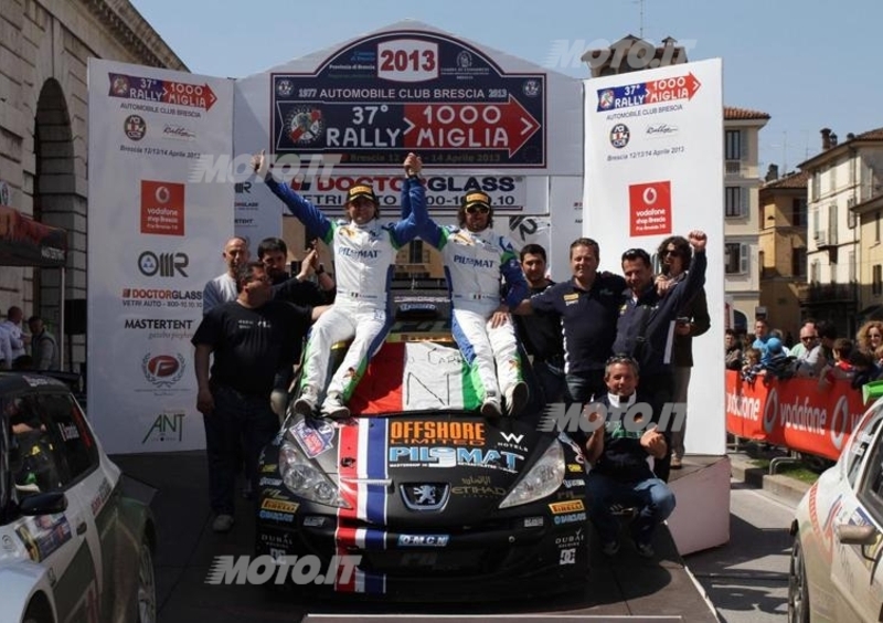 CIR 2013. 1000 Miglia. Vince Perico. Scandola secondo al termine di un Rally rocambolesco