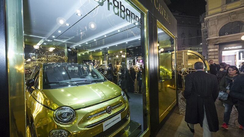 Fiat 500 by Paco Rabanne, un esemplare tutto d&#039;oro