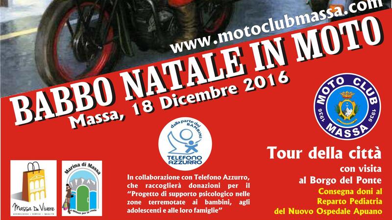 Babbo Natale in moto a Massa