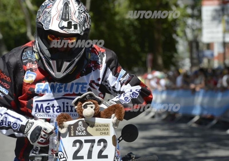 Dakar 2014, Prima Tappa. Joan Barreda (Honda), Ignacio Casale (Quad Yamaha), e Carlos Sousa (Haval) i primi leader