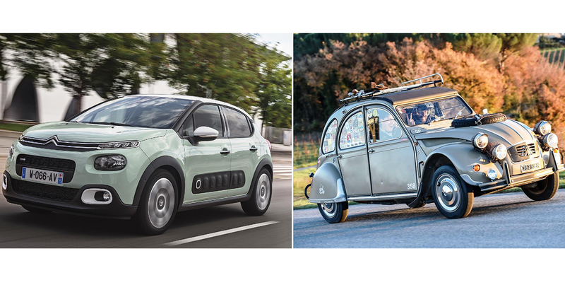 Confronto Heritage, Citroen: 2CV Vs C3