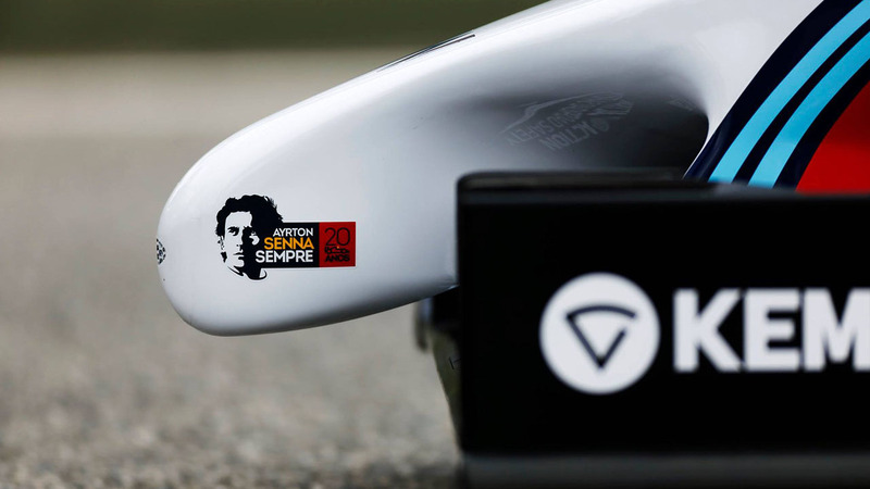 Williams: sulla FW36 un logo per commemorare Ayrton Senna