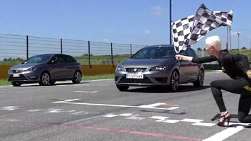 Meglio pi&ugrave; potenza o meno peso? Seat Leon Cupra vs Ibiza Cupra, la video sfida in pista