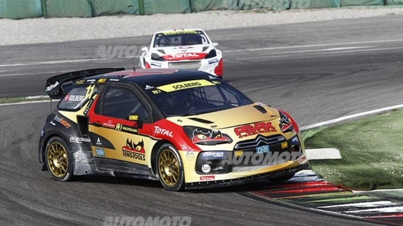 World RX. Franciacorta cruciale. Vince Hansen (Peugeot 208 WRX), Solberg &egrave; Mondiale.