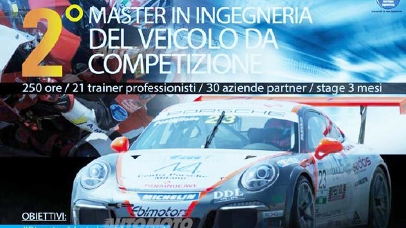 Arriva il master in ingegneria del veicolo da competizione