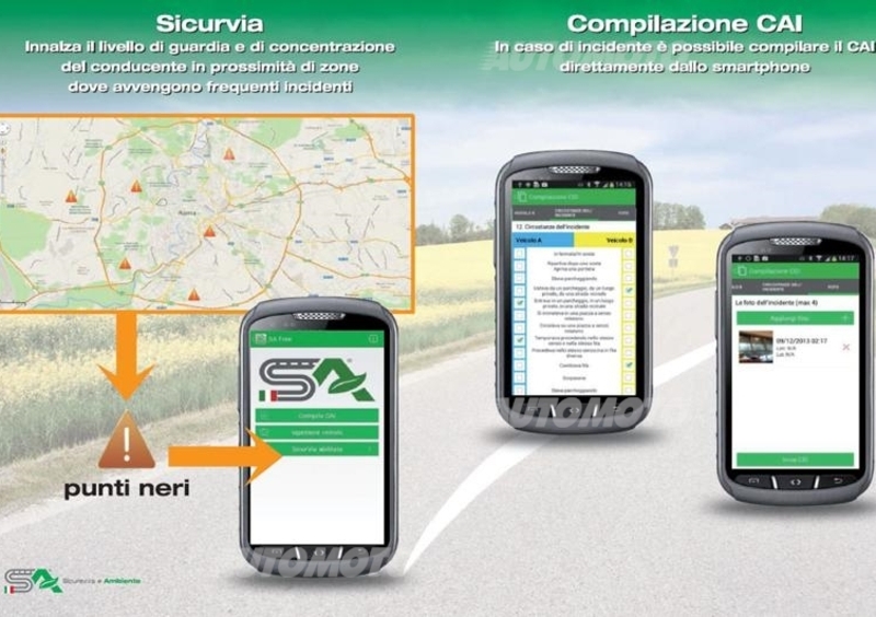 SA free: ecco l&rsquo;App gratuita per la constatazione amichevole &quot;digitale&quot;