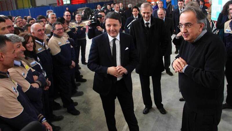Renzi ha gi&agrave; visto la Maserati Levante: &laquo;Gasatissimo dai progetti di Marchionne&raquo;