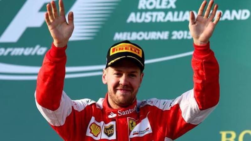 GP d&#039;Australia 2015, Vettel: &laquo;Non ho sentito l&#039;inno italiano, quindi c&#039;&egrave; da lavorare. Ma sono felice&raquo;