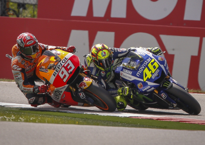 MotoGP Assen 2015. Rossi: “Ero davanti”. Marquez: “Come se avessi vinto”