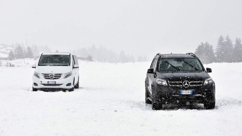 Cos&rsquo;hanno in comune un furgone Mercedes e una AMG? Lo abbiamo scoperto sulla neve!