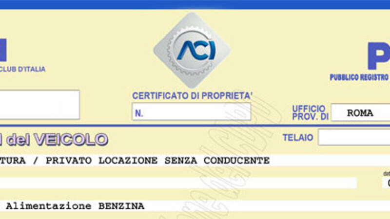 Uno &egrave; meglio di due: con il Foglio Unico non serviranno pi&ugrave; libretto e certificato propriet&agrave;?