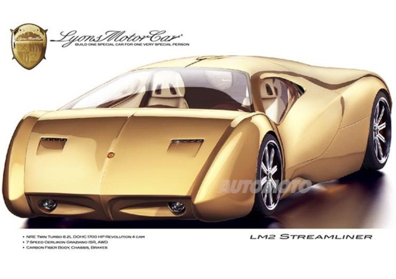 Lyons Motor Car LM2 Streamliner, la supercar da 1.700 CV