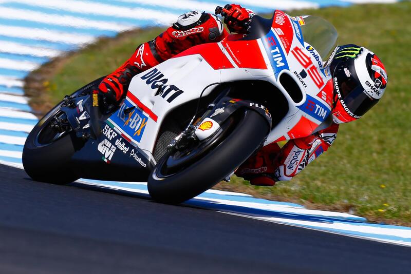 Jorge Lorenzo in azione nei test di Phillip Island