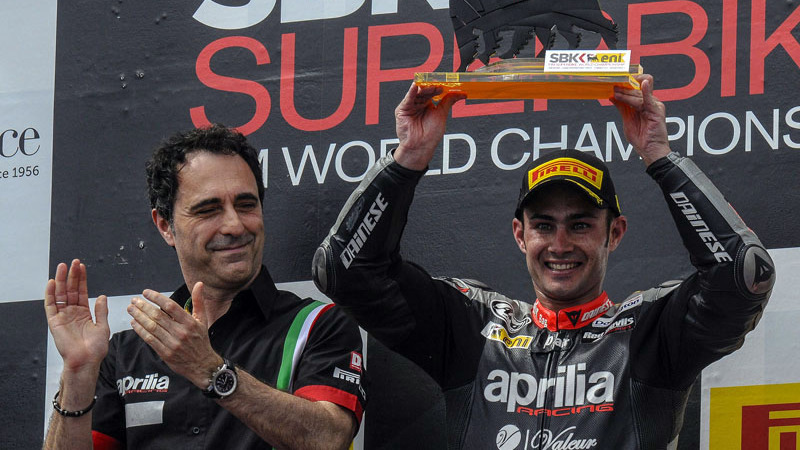 Aprilia. Albesiano a Laguna Seca e Petricca a Roma