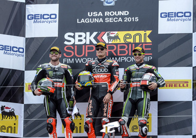 SBK 2015, Laguna Seca. Appena scesi dal podio