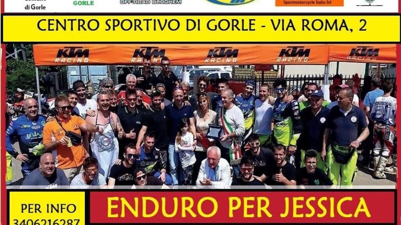 Enduro per Jessica: il 26 marzo giornata di off-road per beneficenza