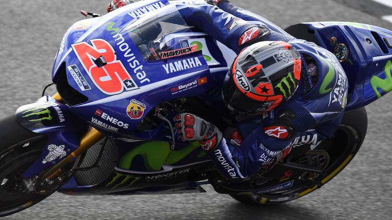 MotoGP 2017. Vinales si riporta in testa nel Warm Up