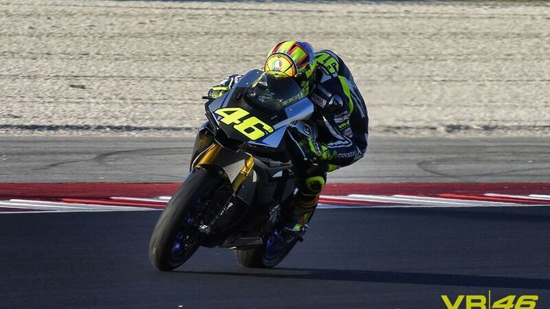 Rossi e l&#039;Academy VR46 in pista a Misano prima di Indianapolis