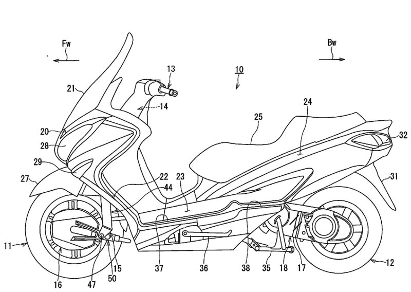 Suzuki 2WD. Brevetto della ruota anteriore motrice