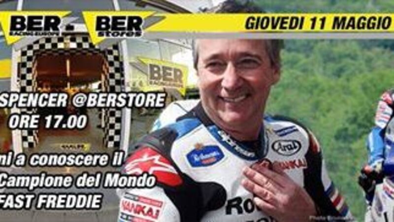 Freddie Spencer al BER Store gioved&igrave; 11 maggio